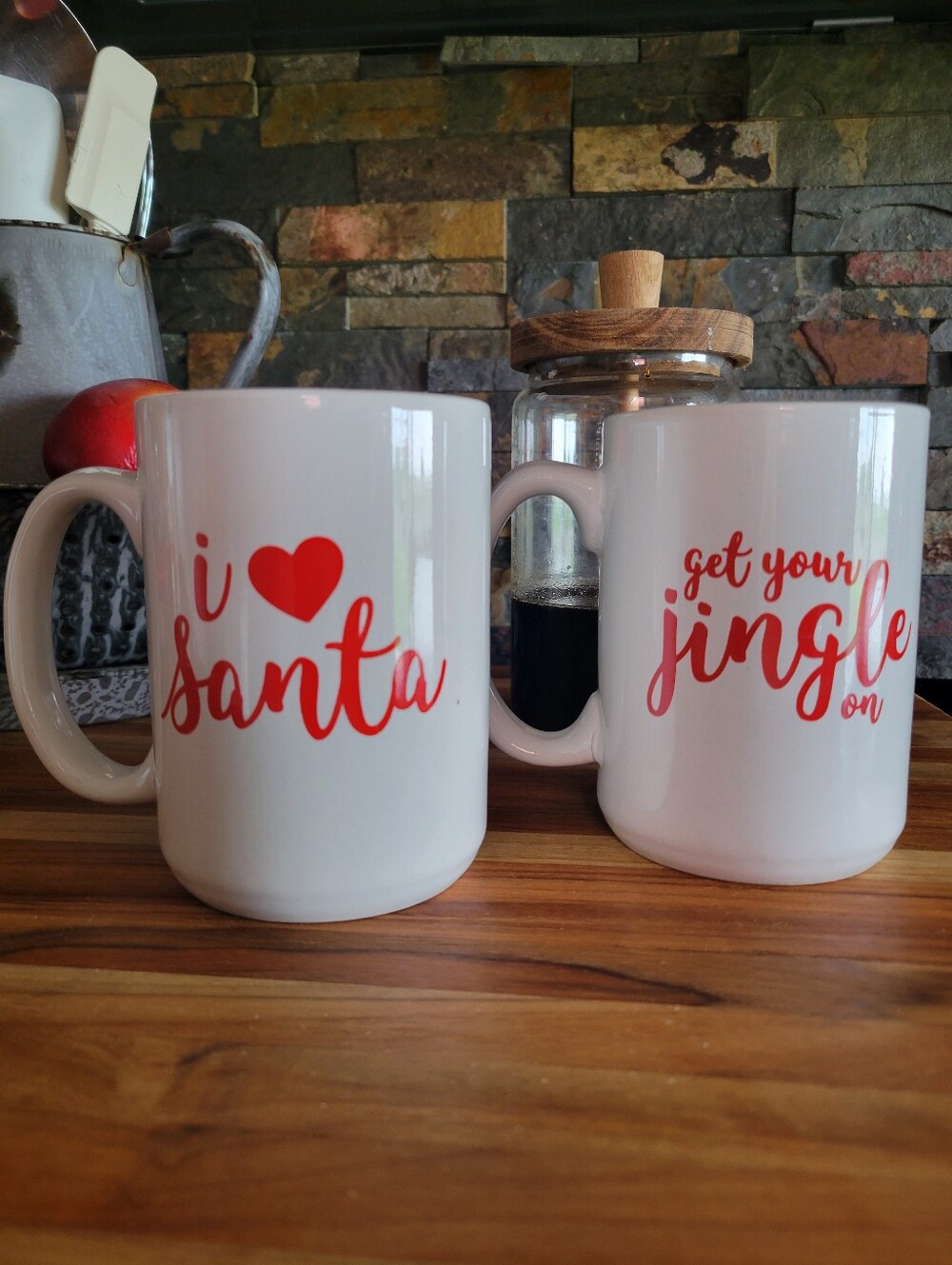 Rotal Norgolk Christmas Mug Get Your Jingle I Love Santa